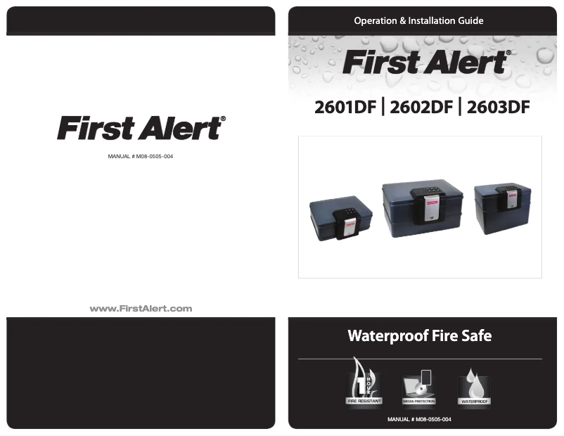 Page 1 of the manual User Manual First Alert 2602DF