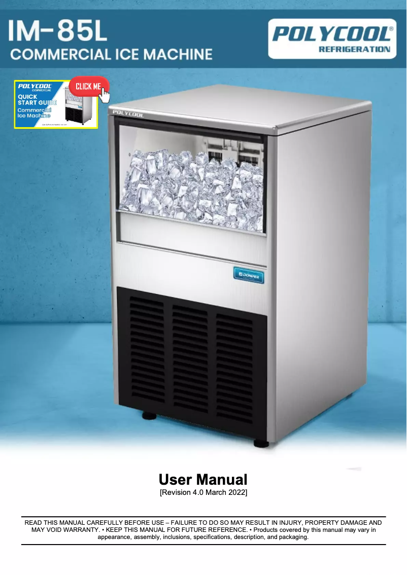 Image de la première page du manuel de l'appareil IM-85L