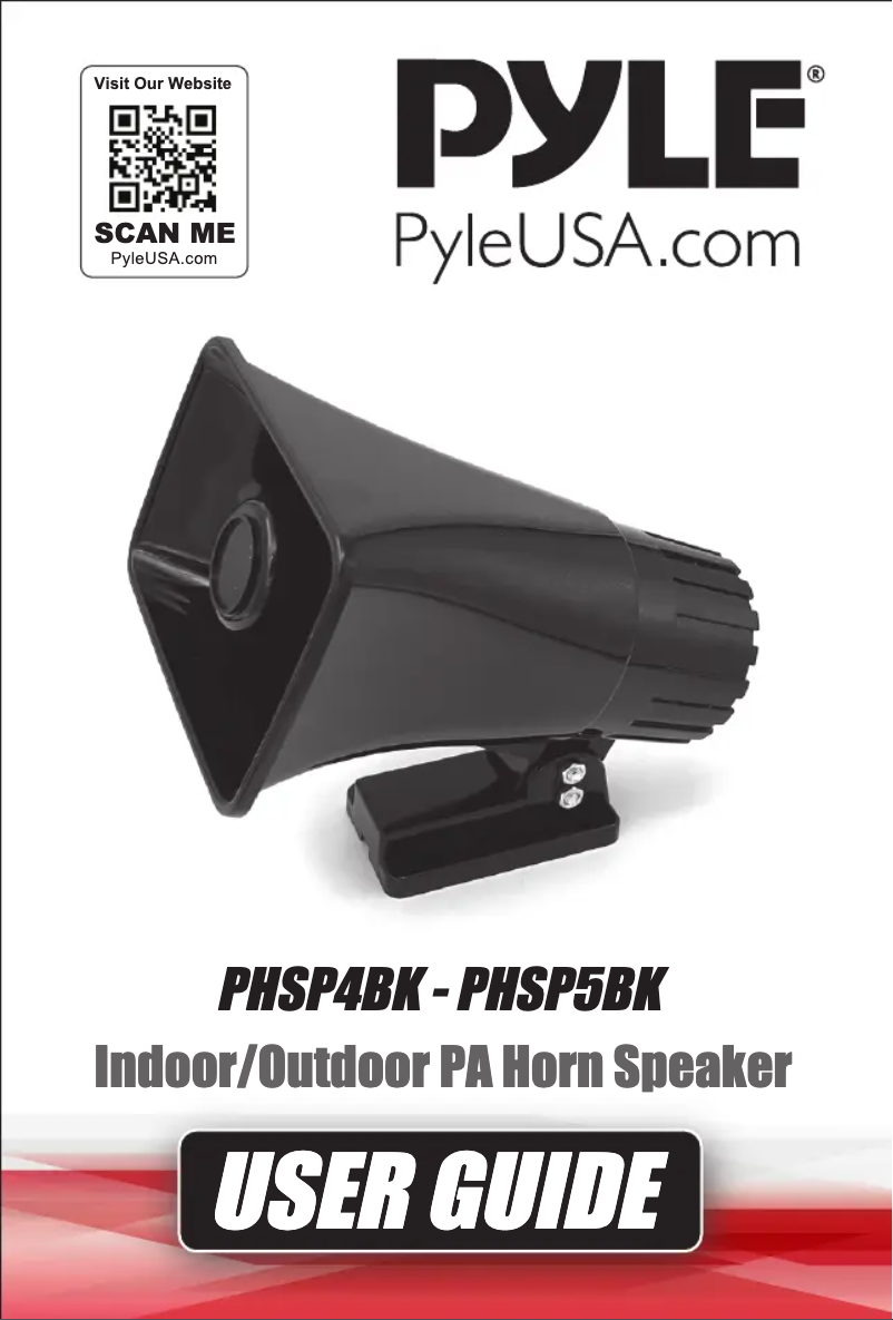 First page image of the manual for PHSP5