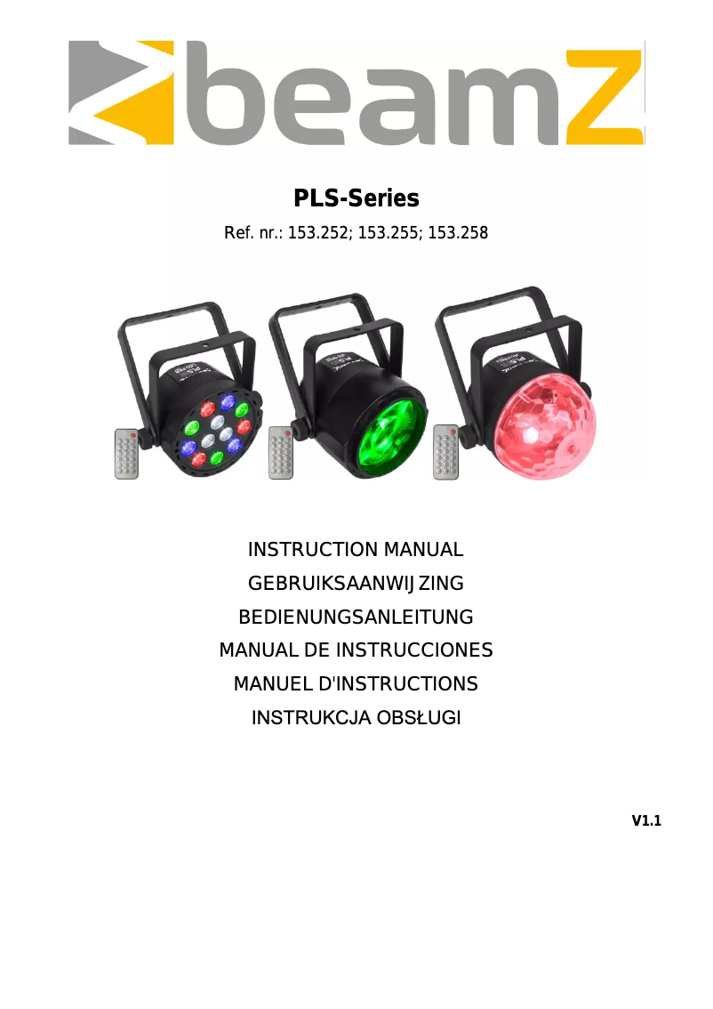 First page image of the manual for PLS35