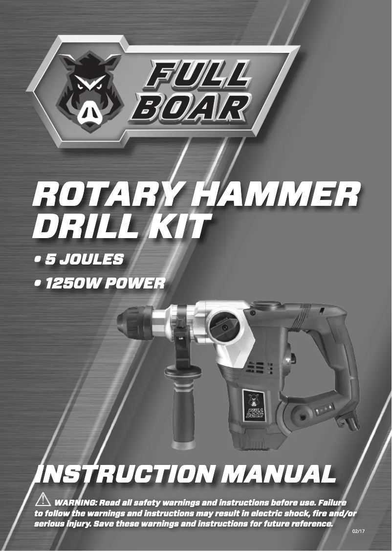 Page 1 of the manual User Manual Full Boar FBT-0500U