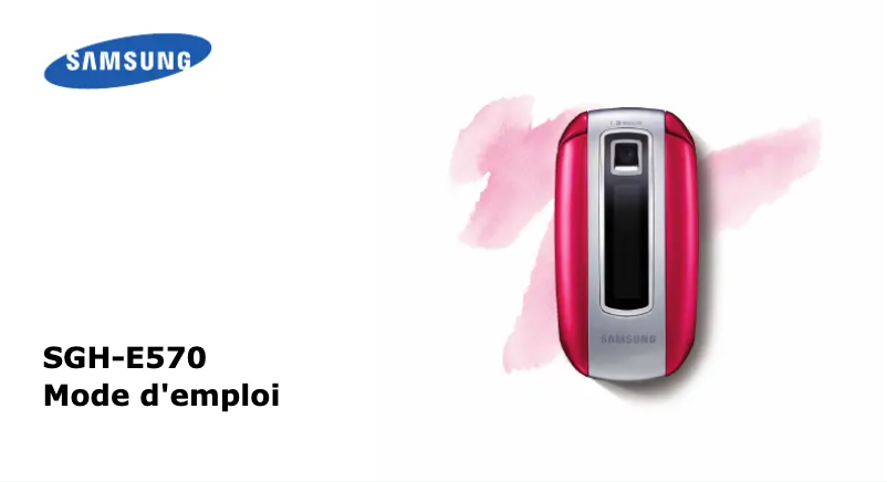 First page image of the manual for SGH-E570