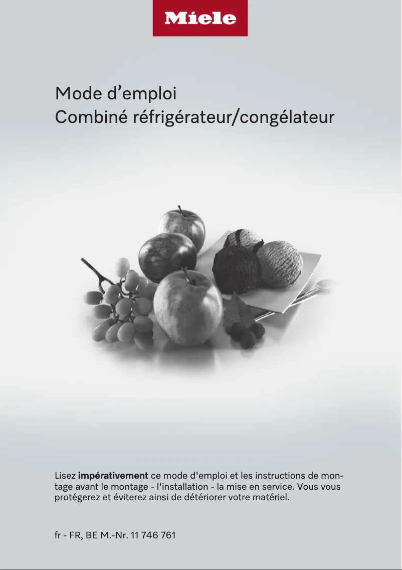 Page 1 of the manual User Manual Miele KF 7772 B