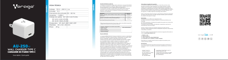 First page image of the manual for AU-250 V2