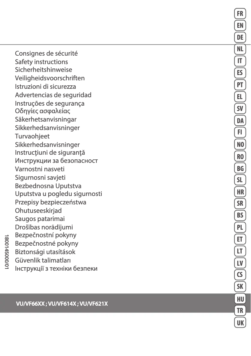 Page 1 de la notice Instructions de sécurité Rowenta Eole Infinite VU6670