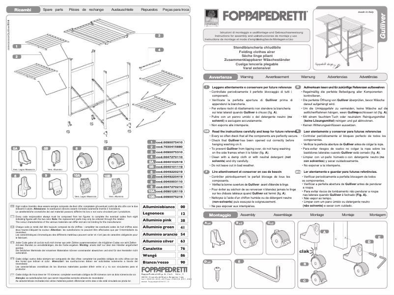 First page image of the manual for Gulliver