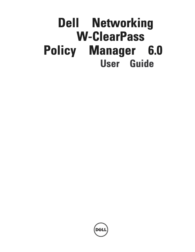 First page image of the manual for ClearPass 500