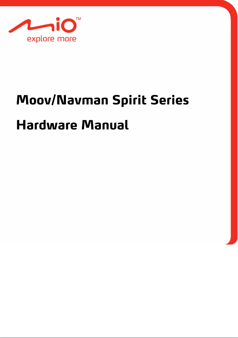 Page 1 of the manual User Manual Mio Moov Spirit 300