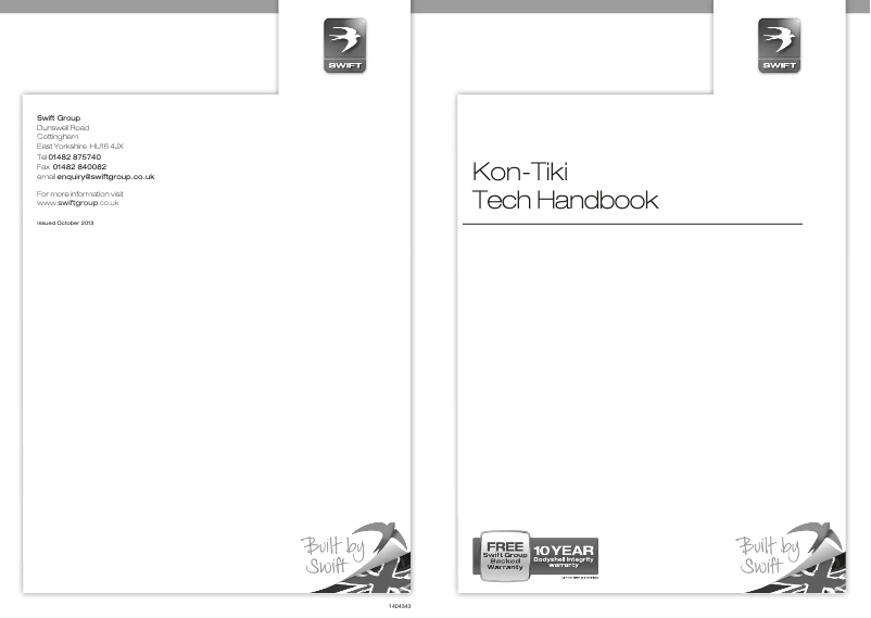 Page 1 of the manual User Manual Swift Kon-Tiki (2014)