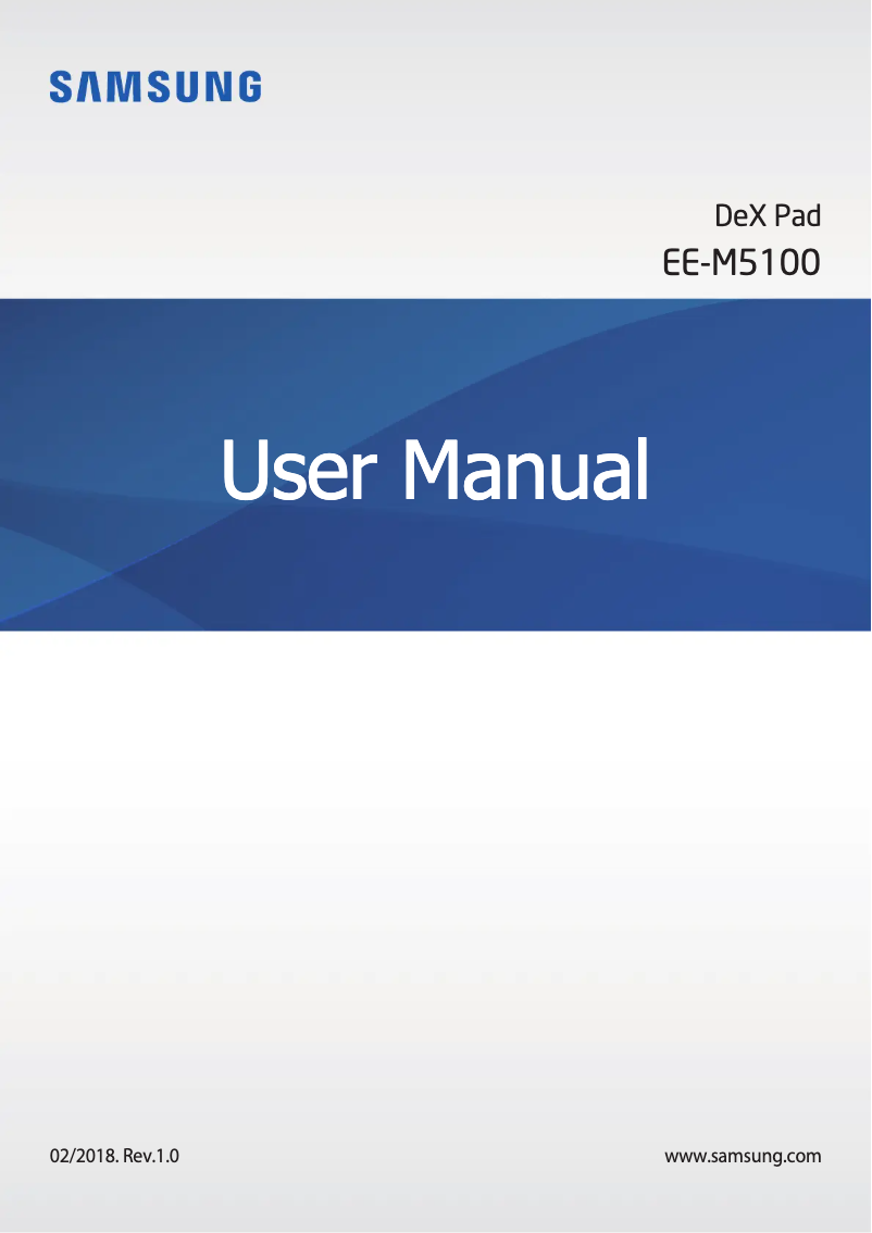Page 1 of the manual User Manual Samsung EE-M5100TBEGCA