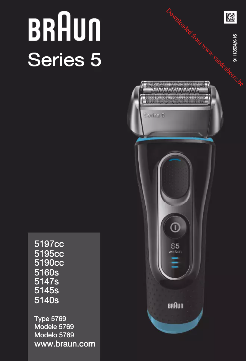 Page 1 of the manual User Manual Braun Series 5 5197cc