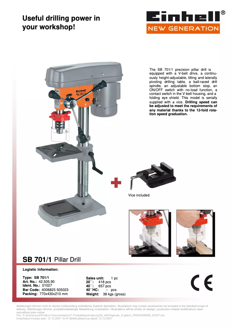 First page image of the manual for BT-BD 701