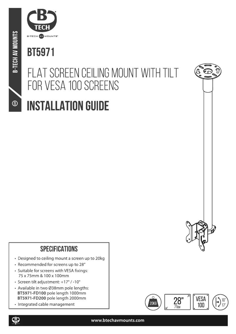 First page image of the manual for BT5971