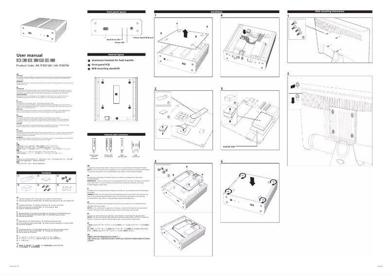 First page image of the manual for Newton AK-NUCS01