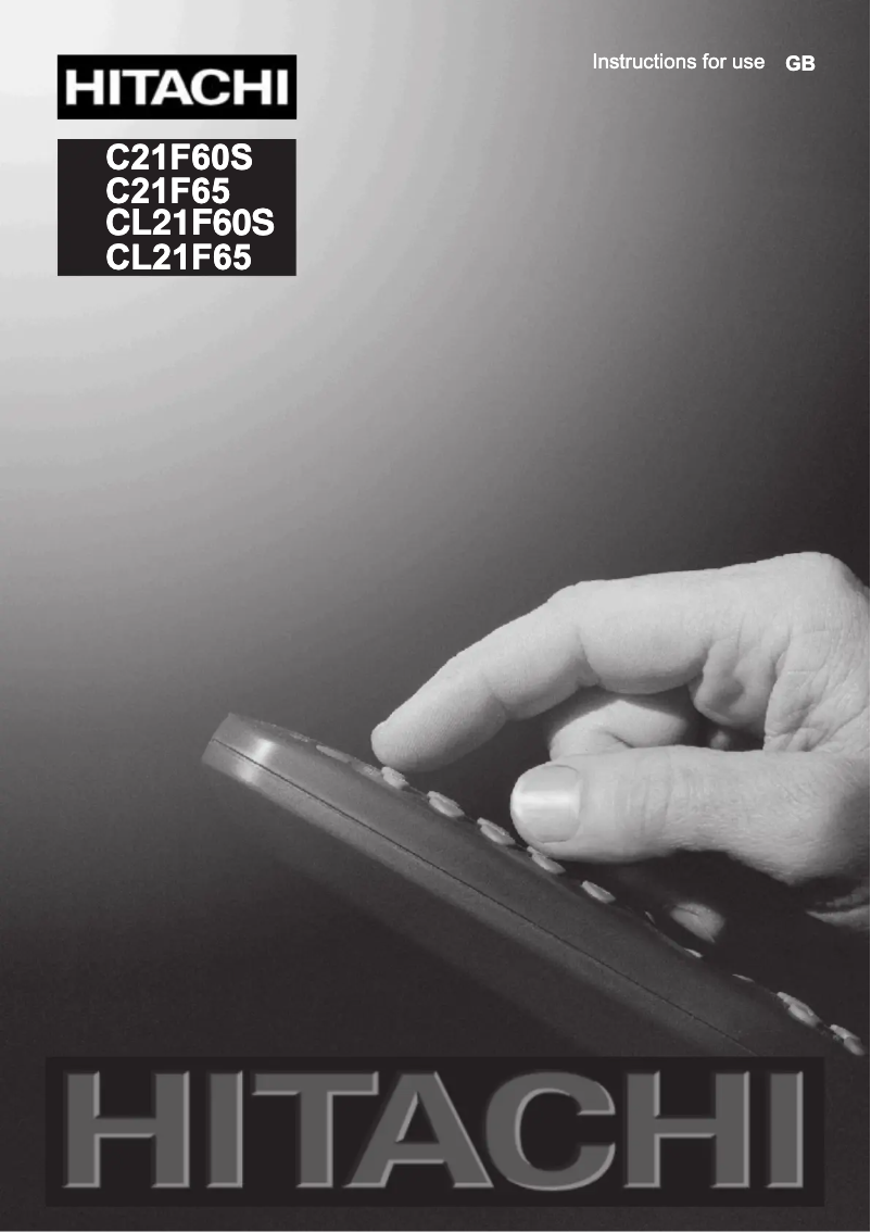 Page 1 of the manual User Manual Hitachi CL21F60S