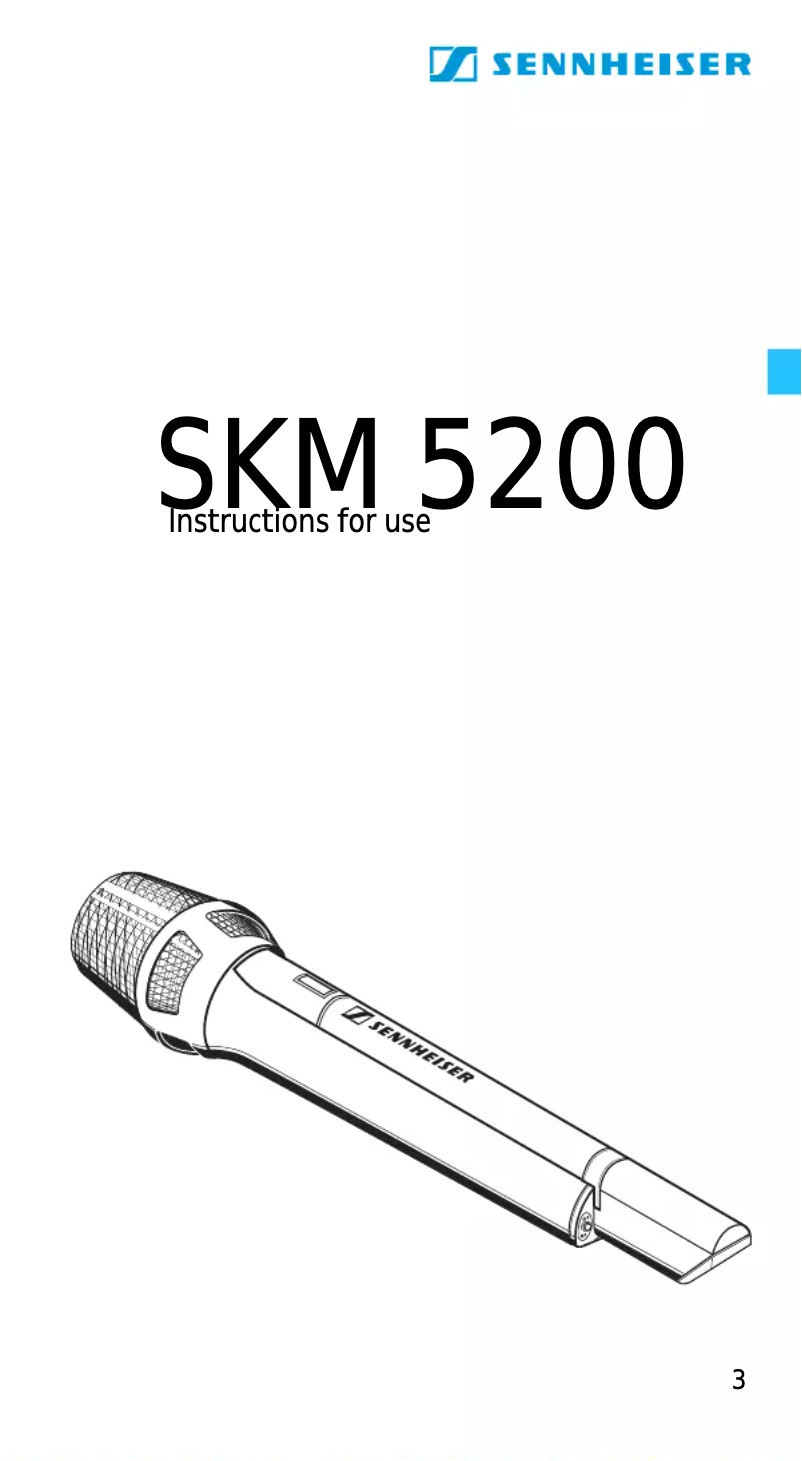 Page 1 of the manual User Manual Sennheiser SKM5200