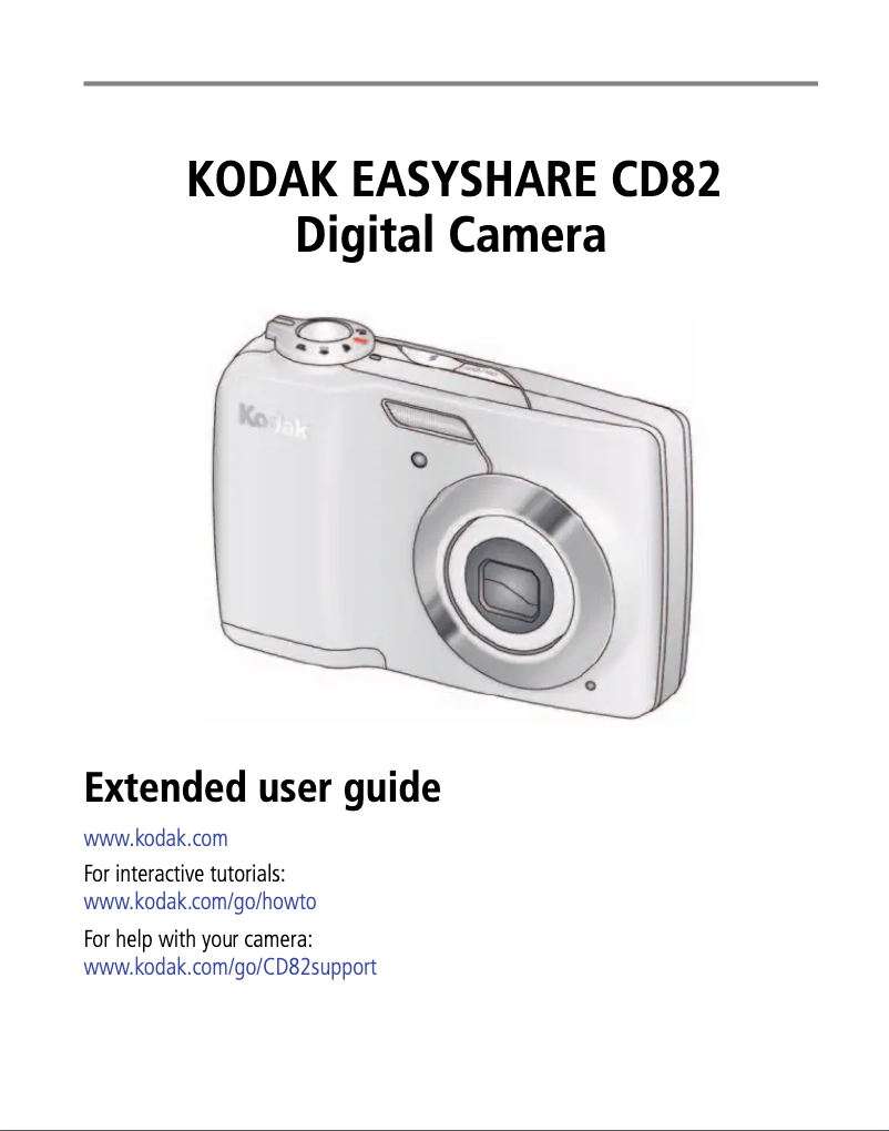 Page 1 of the manual User Manual Kodak EasyShare CD82