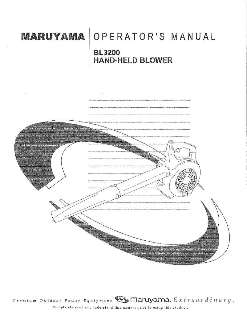 First page image of the manual for BL3200
