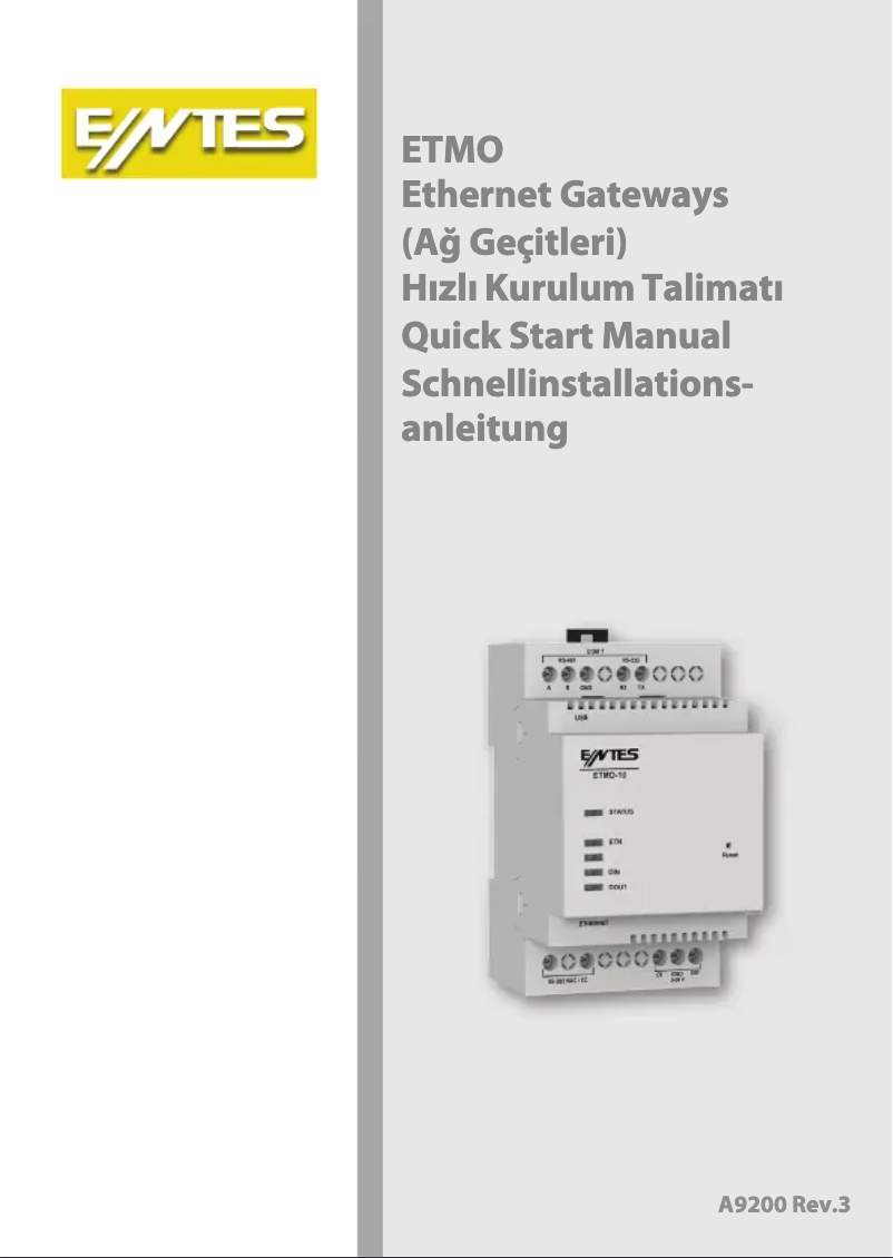 Page 1 of the manual User Manual ENTES ETMO-10
