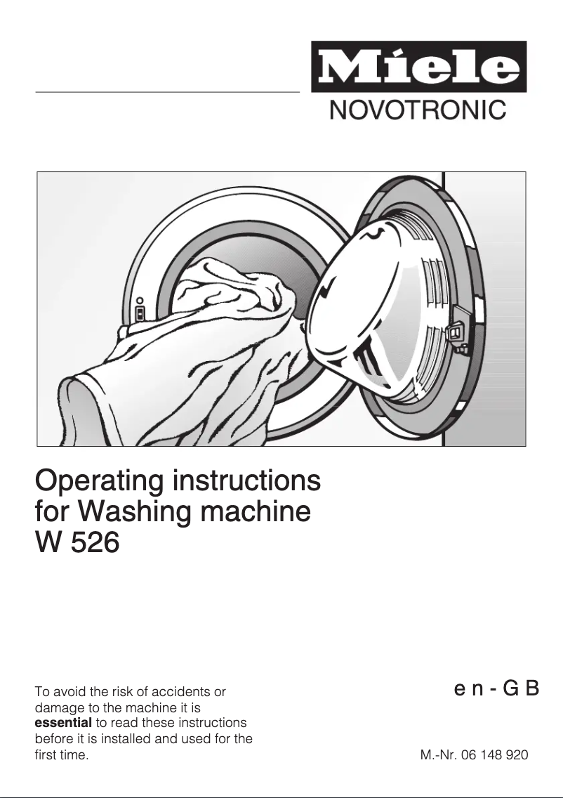 First page image of the manual for W 526