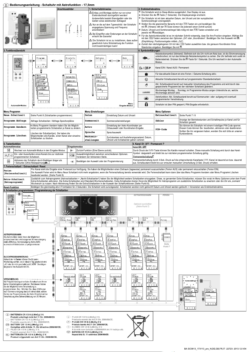 First page image of the manual for 172 113 pro