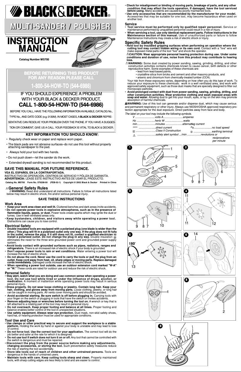 First page image of the manual for MS700BA
