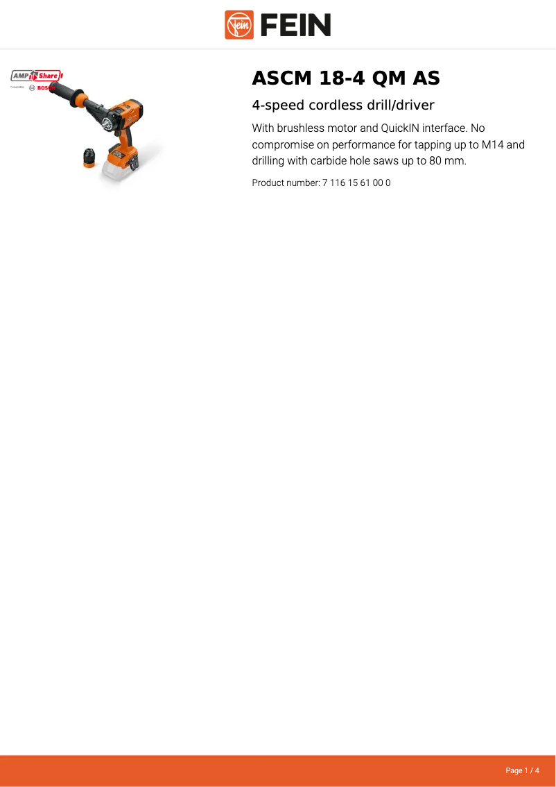 First page image of the manual for ASCM 18 QM