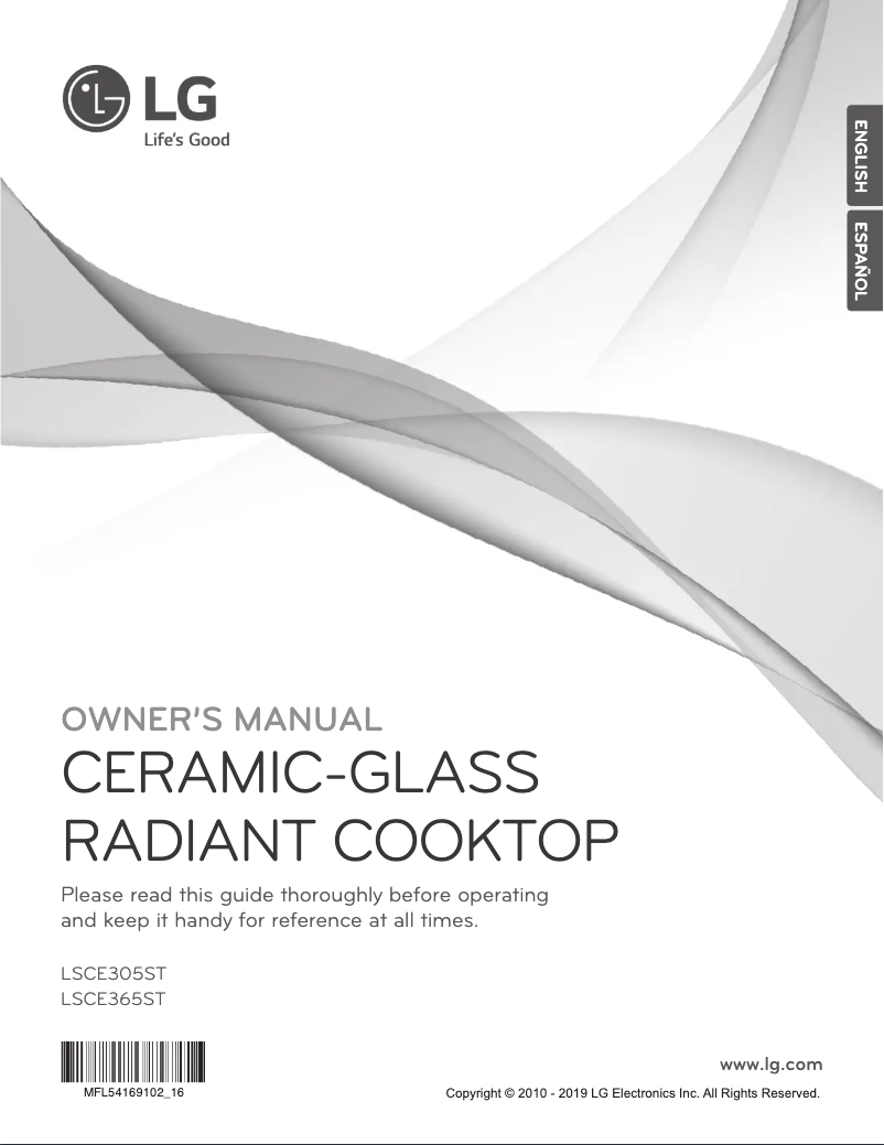 First page image of the manual for LSCE365ST