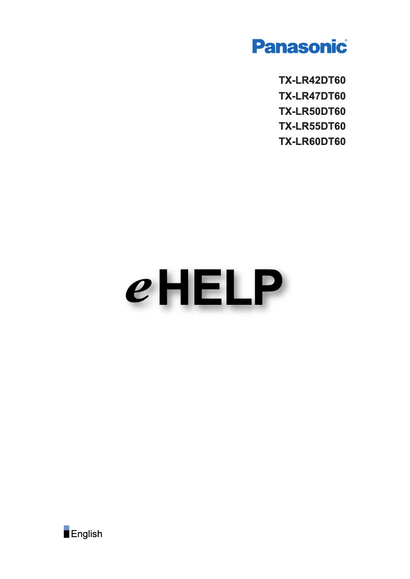 First page image of the manual for TX-LR42DT60