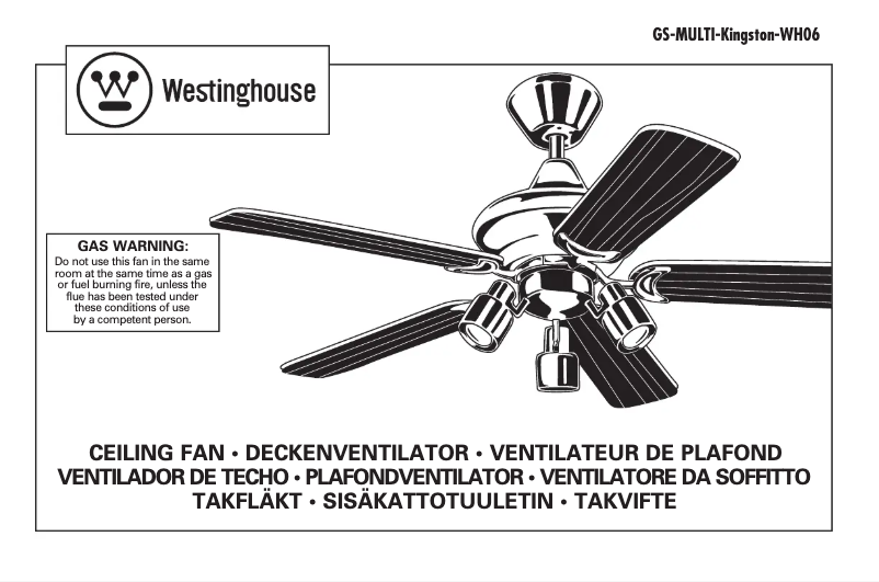 First page image of the manual for Kingston WH06