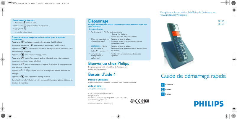 First page image of the manual for SE1554B