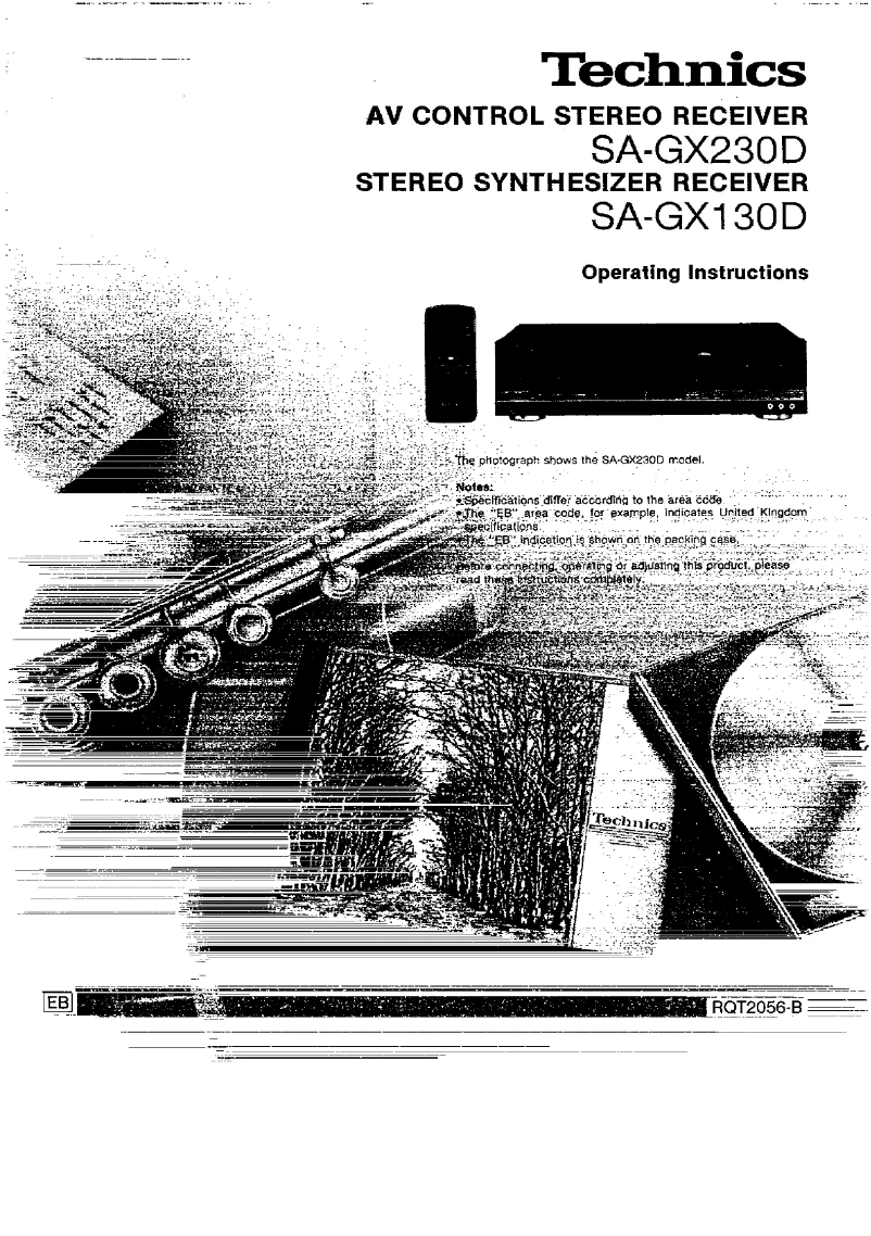 First page image of the manual for SA-GX130D
