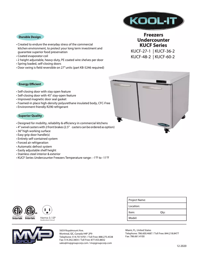 First page image of the manual for KUCF-36-2