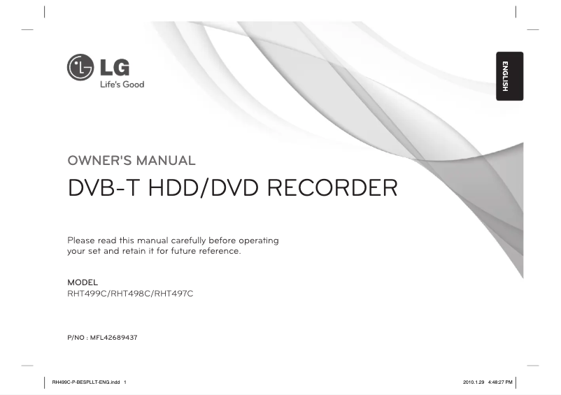 Page 1 of the manual User Manual LG RHT499C