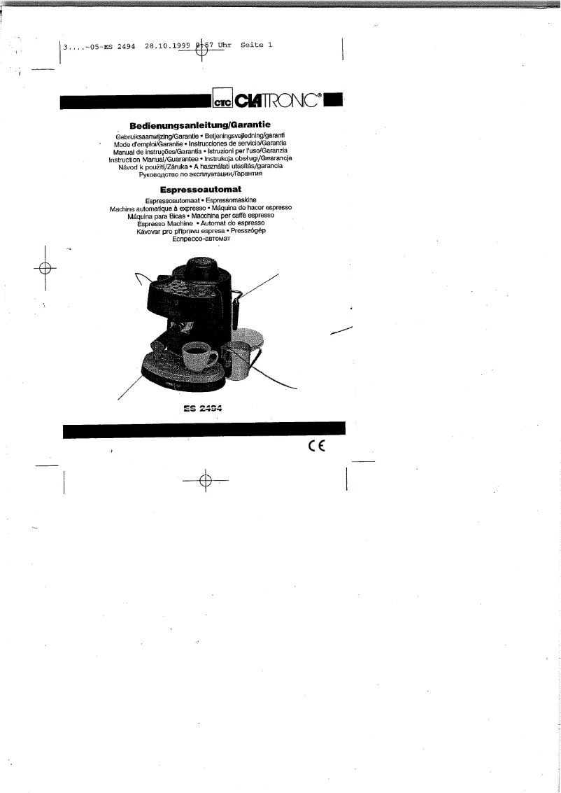 First page image of the manual for ES 2494