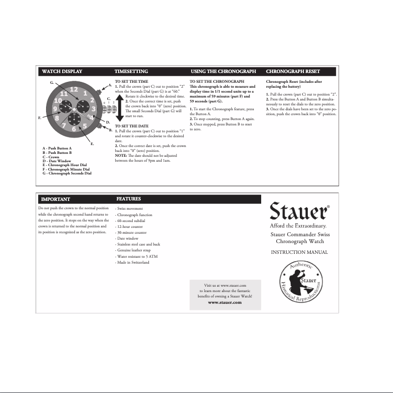 Page 1 of the manual User Manual Stauer 36785