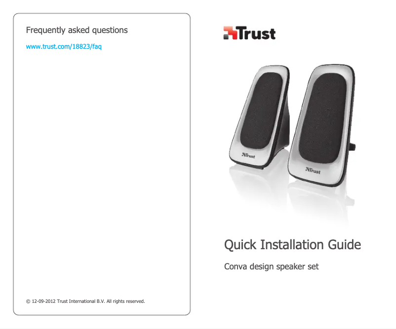 Page 1 of the manual User Manual Trust Conva