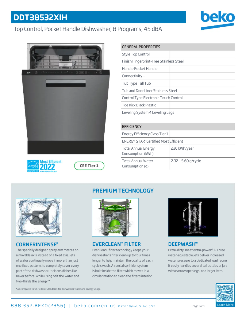 First page image of the manual for DDT38532XIH