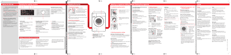 First page image of the manual for WCE330 WCS PWash 2.0