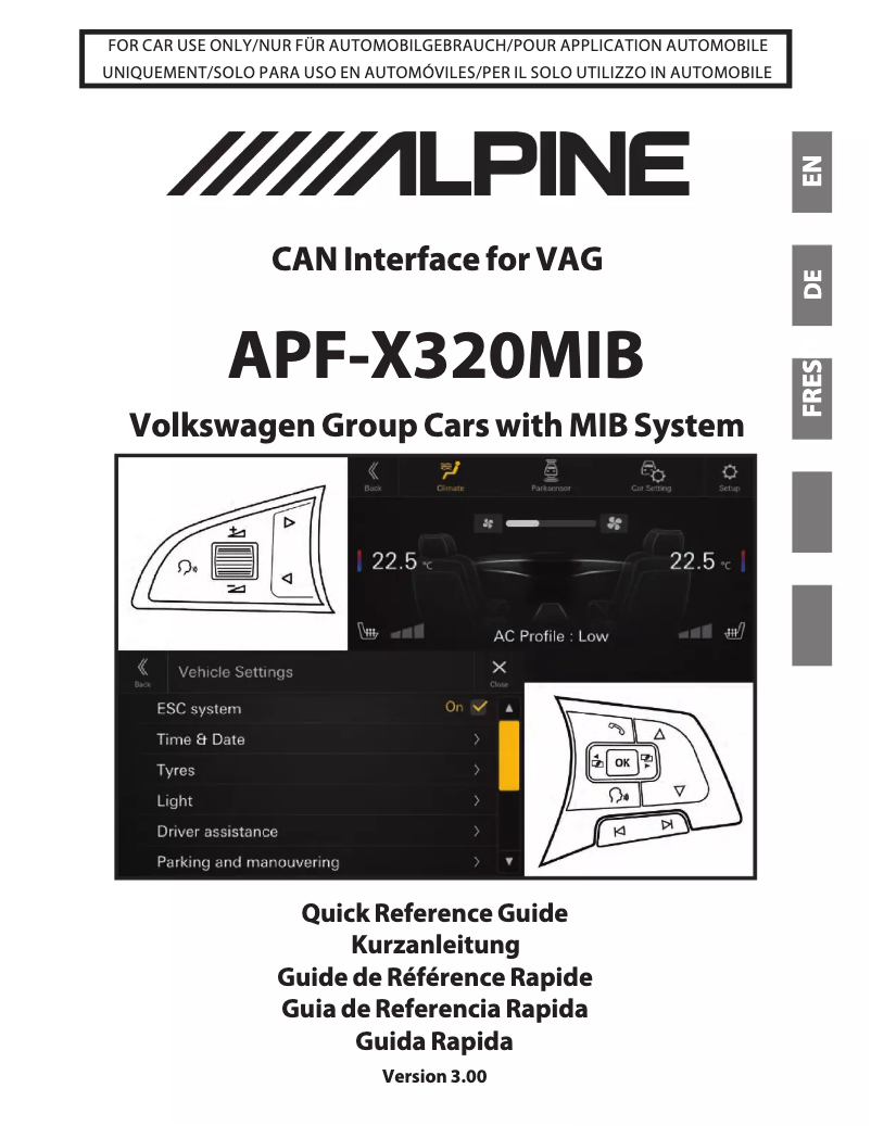 First page image of the manual for APF-X320MIB
