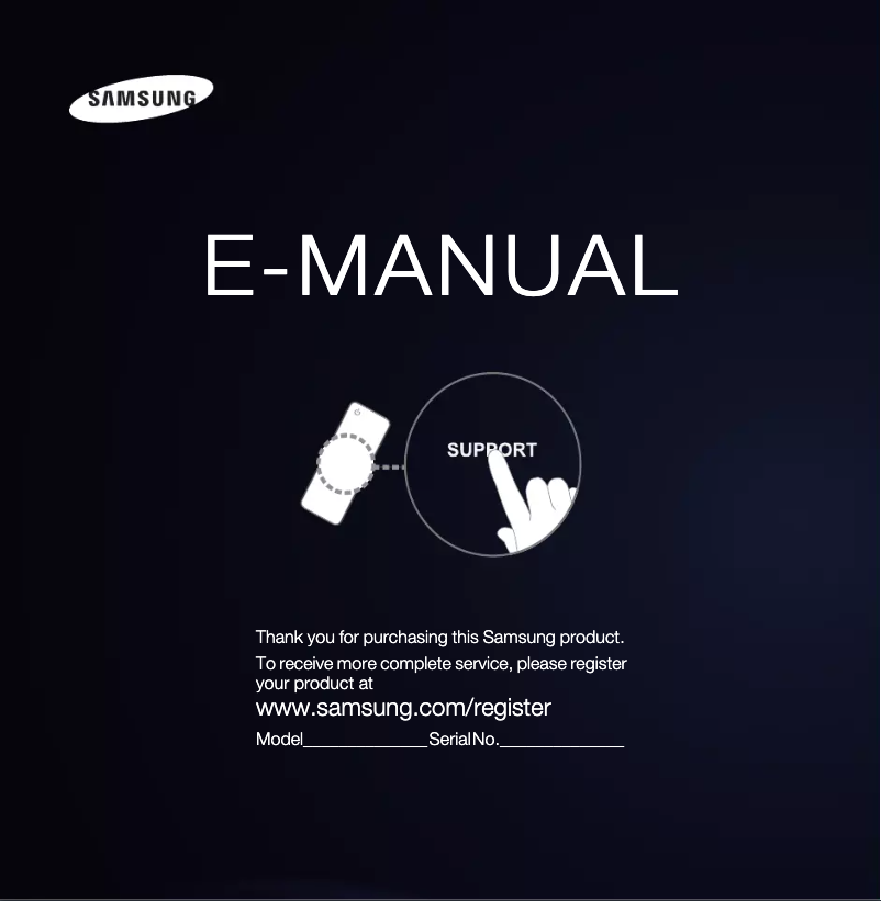 First page image of the manual for PS60E6505EU