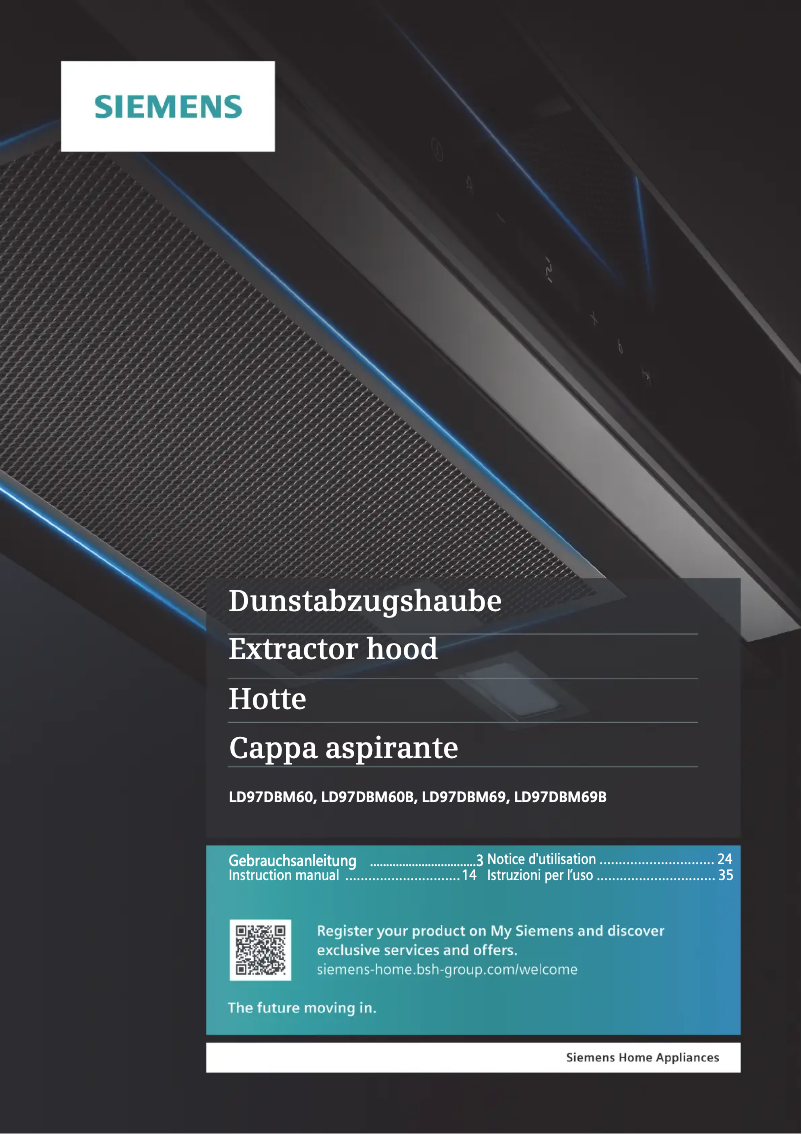 First page image of the manual for iQ700 LD97DBM69