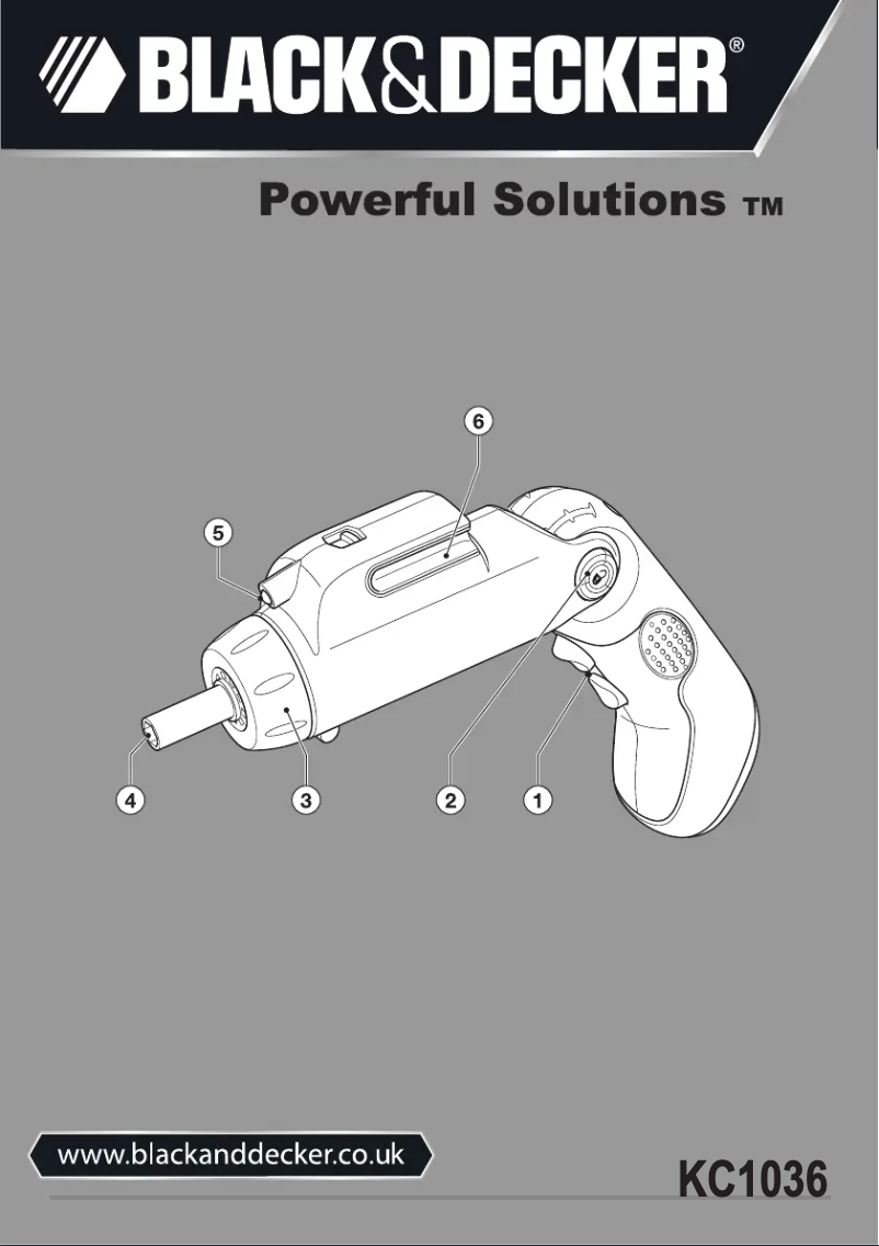 First page image of the manual for KC1036