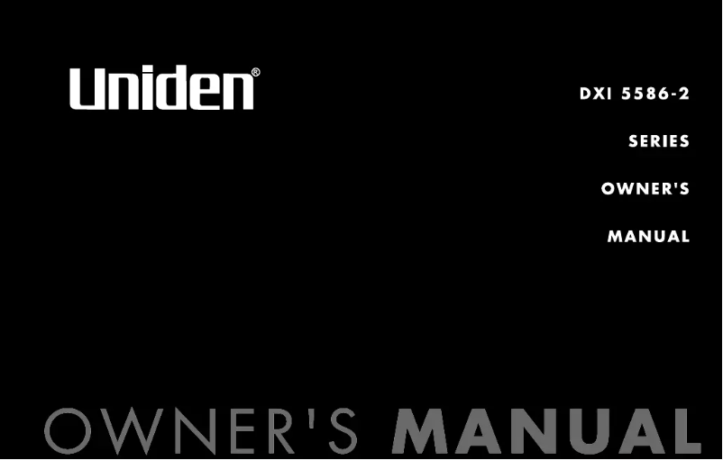 First page image of the manual for DXI 5586-2