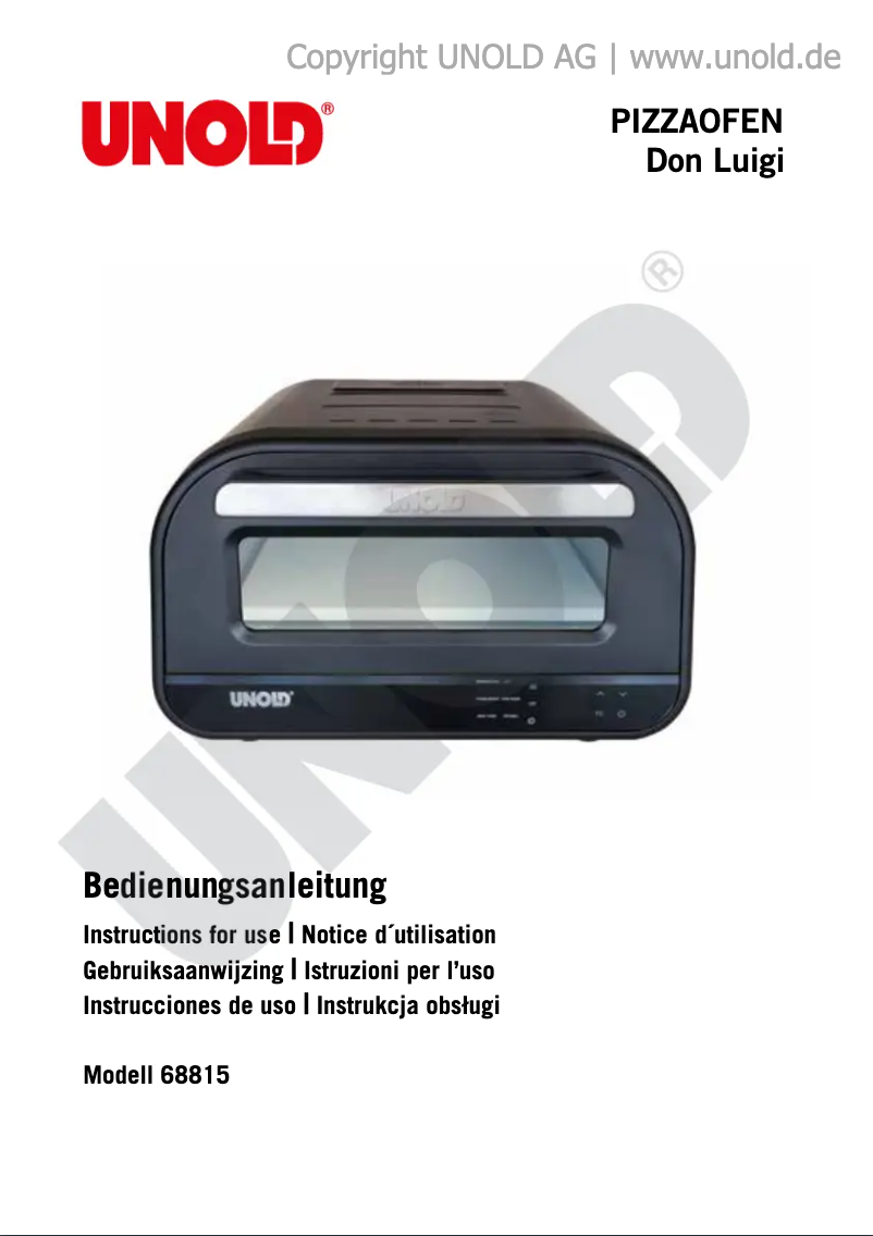 Image de la première page du manuel de l'appareil Don Luigi 68815