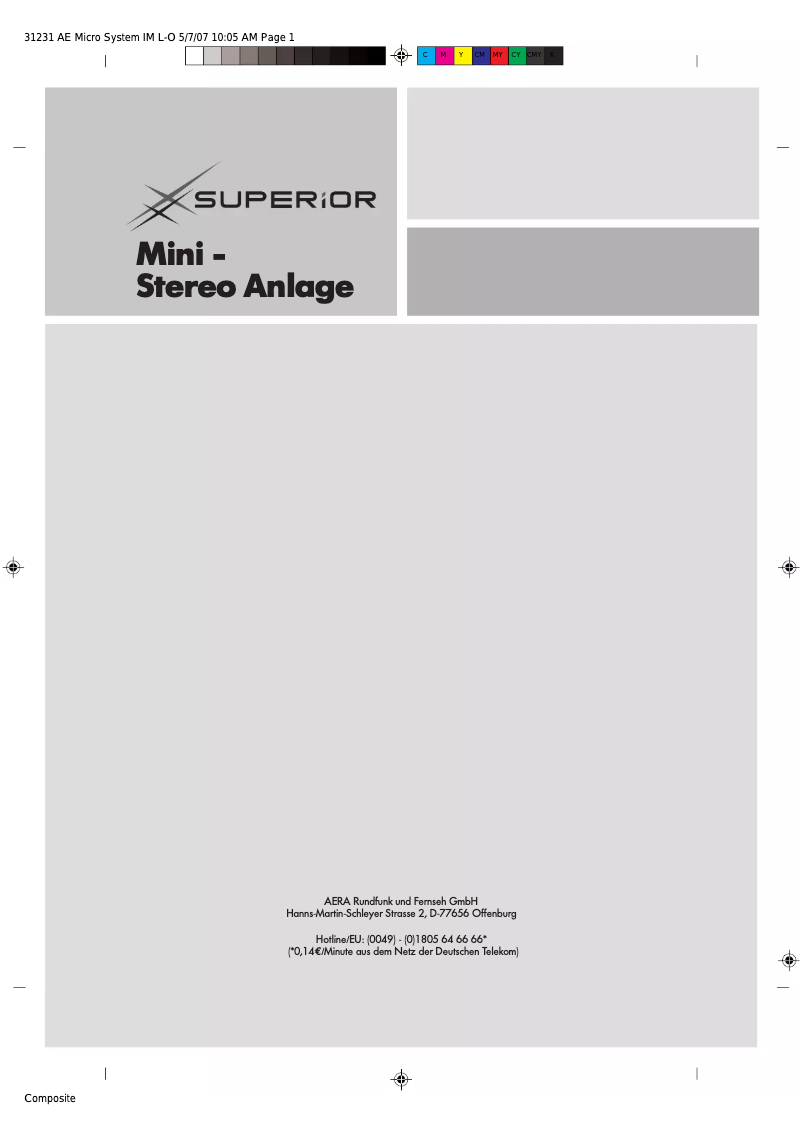 Page 1 of the manual User Manual Superior NE-5289