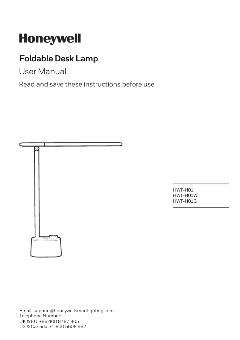 First page image of the manual for HWT-H01