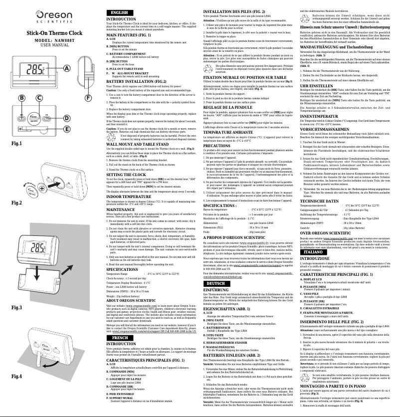 First page image of the manual for NAW888T