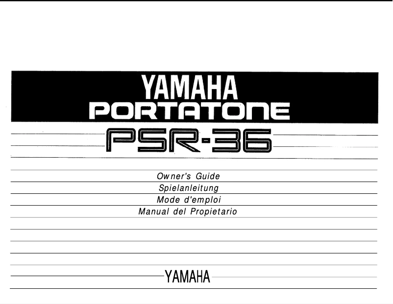 Page 1 of the manual User Manual Yamaha PSR-36