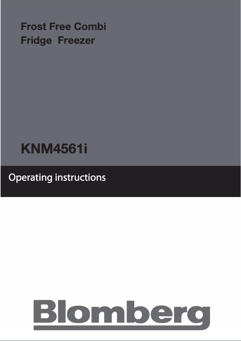 First page image of the manual for KNM4561i